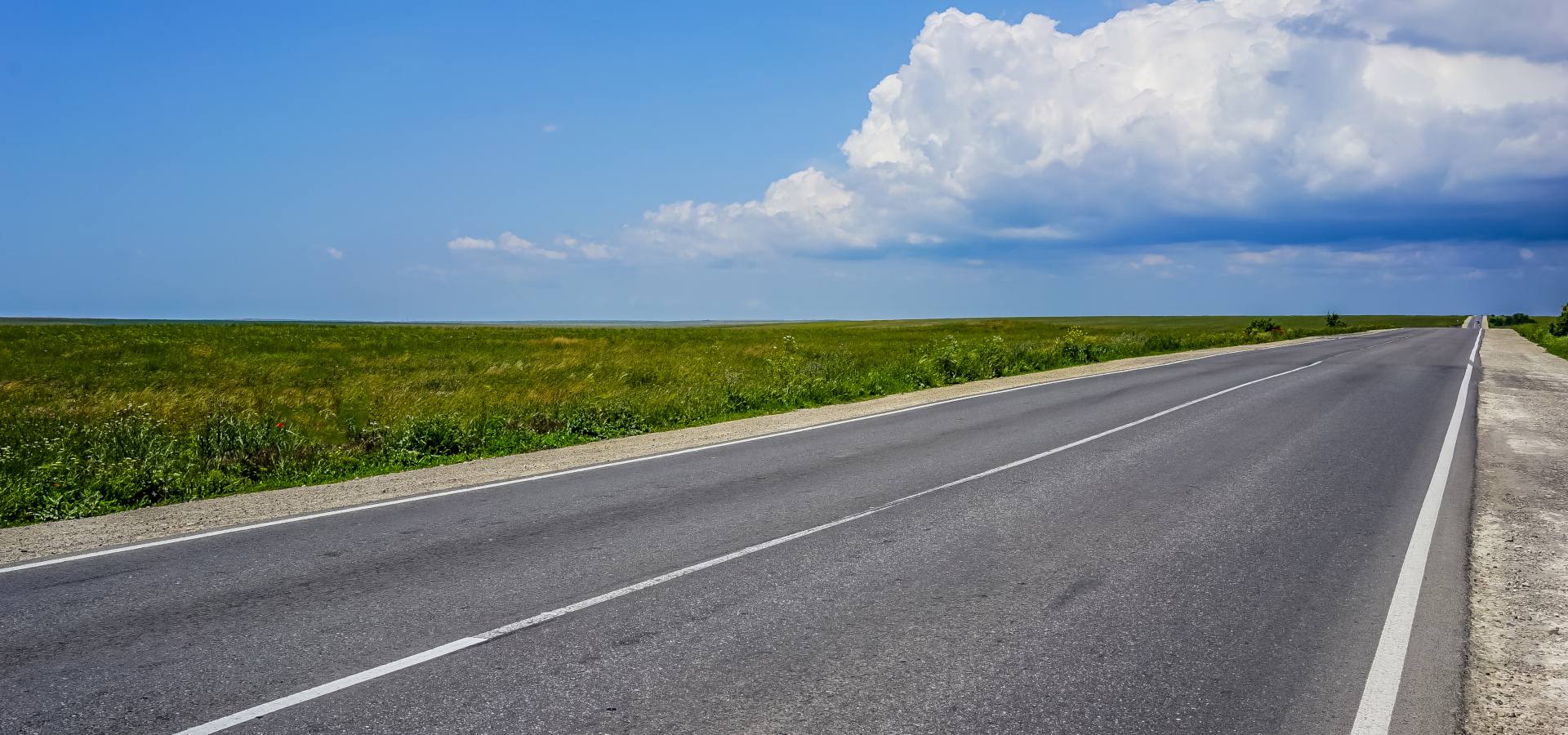 An open highway heading out of town