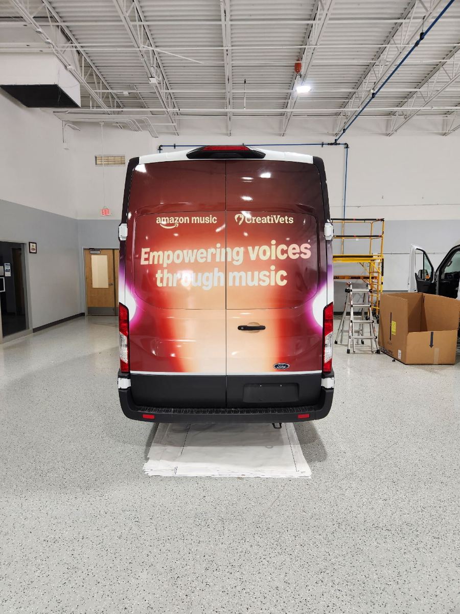 Rear doors wrapped to line up with the sides