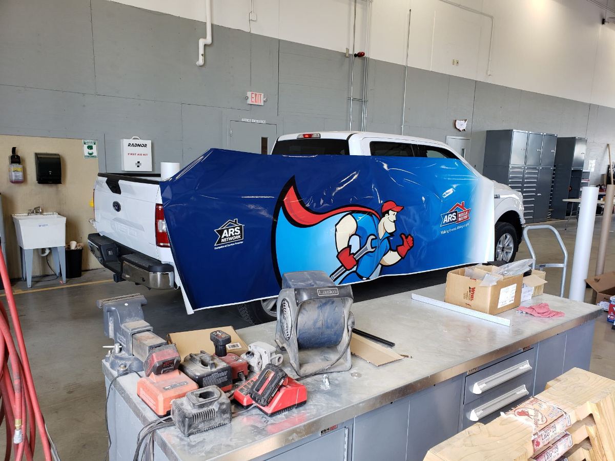 Printed panels laid out and checked before install